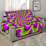 Green Explosion Moving Optical Illusion Half Sofa Protector