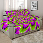 Green Explosion Moving Optical Illusion Half Sofa Protector