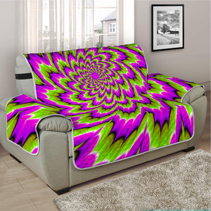 Green Explosion Moving Optical Illusion Half Sofa Protector