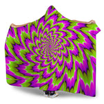 Green Explosion Moving Optical Illusion Hooded Blanket