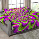 Green Explosion Moving Optical Illusion Loveseat Protector