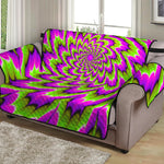 Green Explosion Moving Optical Illusion Loveseat Protector