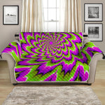 Green Explosion Moving Optical Illusion Loveseat Protector