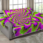 Green Explosion Moving Optical Illusion Loveseat Protector