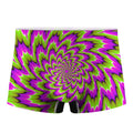 Green Explosion Moving Optical Illusion Men's Boxer Briefs