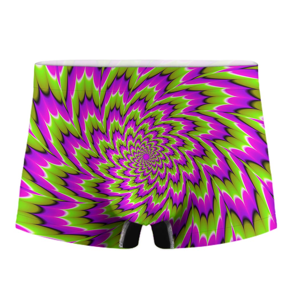 Green Explosion Moving Optical Illusion Men's Boxer Briefs