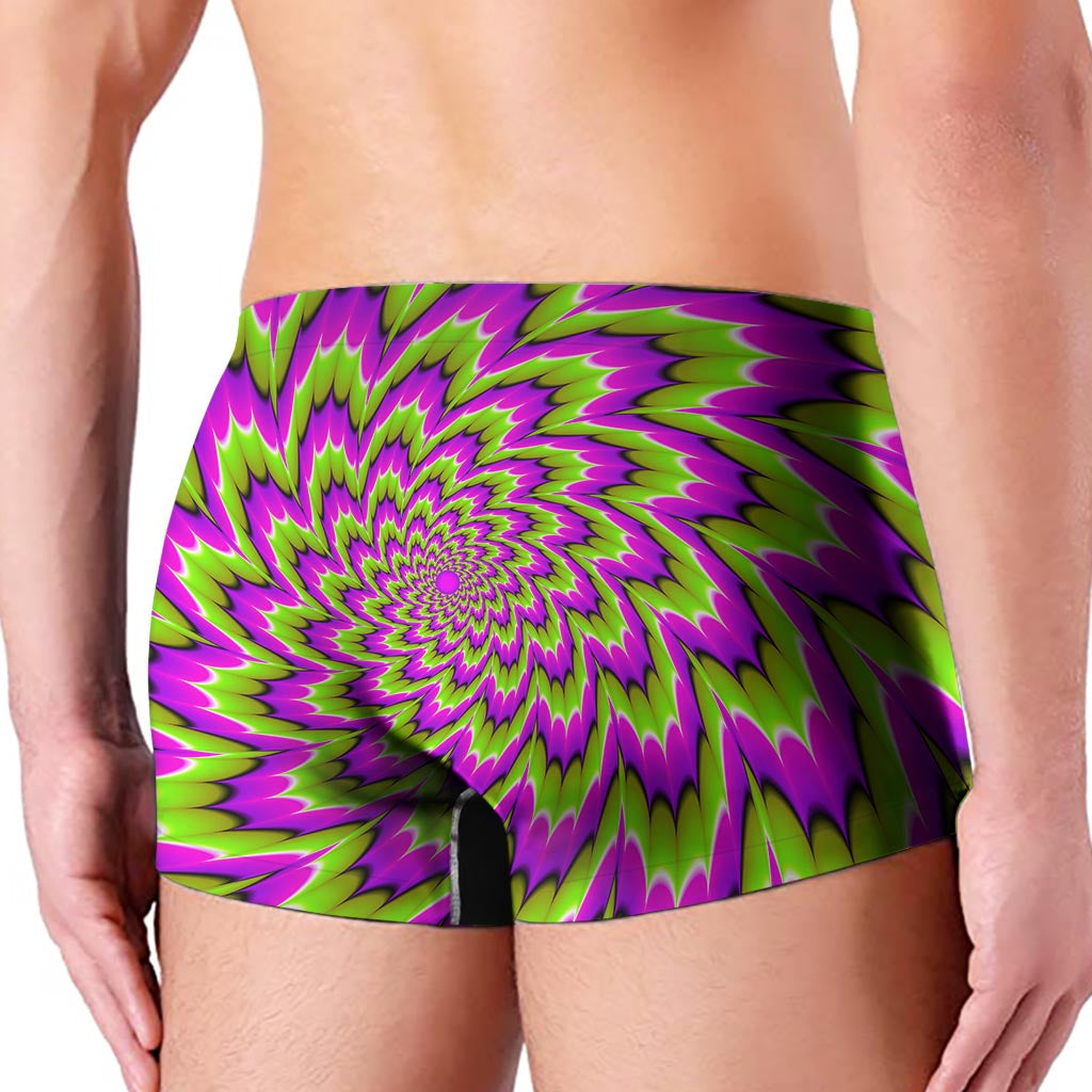 Green Explosion Moving Optical Illusion Men's Boxer Briefs