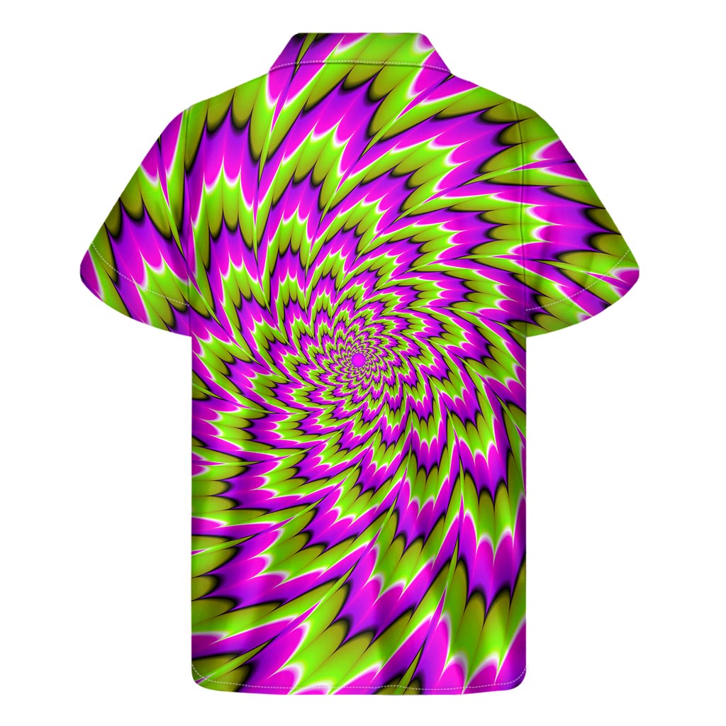 Green Explosion Moving Optical Illusion Men's Short Sleeve Shirt