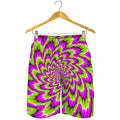 Green Explosion Moving Optical Illusion Men's Shorts