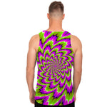 Green Explosion Moving Optical Illusion Men's Tank Top