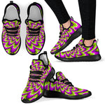 Green Explosion Moving Optical Illusion Mesh Knit Shoes GearFrost