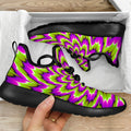 Green Explosion Moving Optical Illusion Mesh Knit Shoes