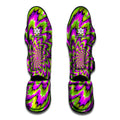 Green Explosion Moving Optical Illusion Muay Thai Shin Guards