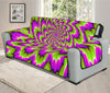 Green Explosion Moving Optical Illusion Oversized Sofa Protector