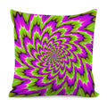 Green Explosion Moving Optical Illusion Pillow Cover