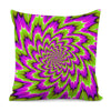 Green Explosion Moving Optical Illusion Pillow Cover