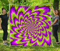 Green Explosion Moving Optical Illusion Quilt