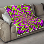 Green Explosion Moving Optical Illusion Quilt