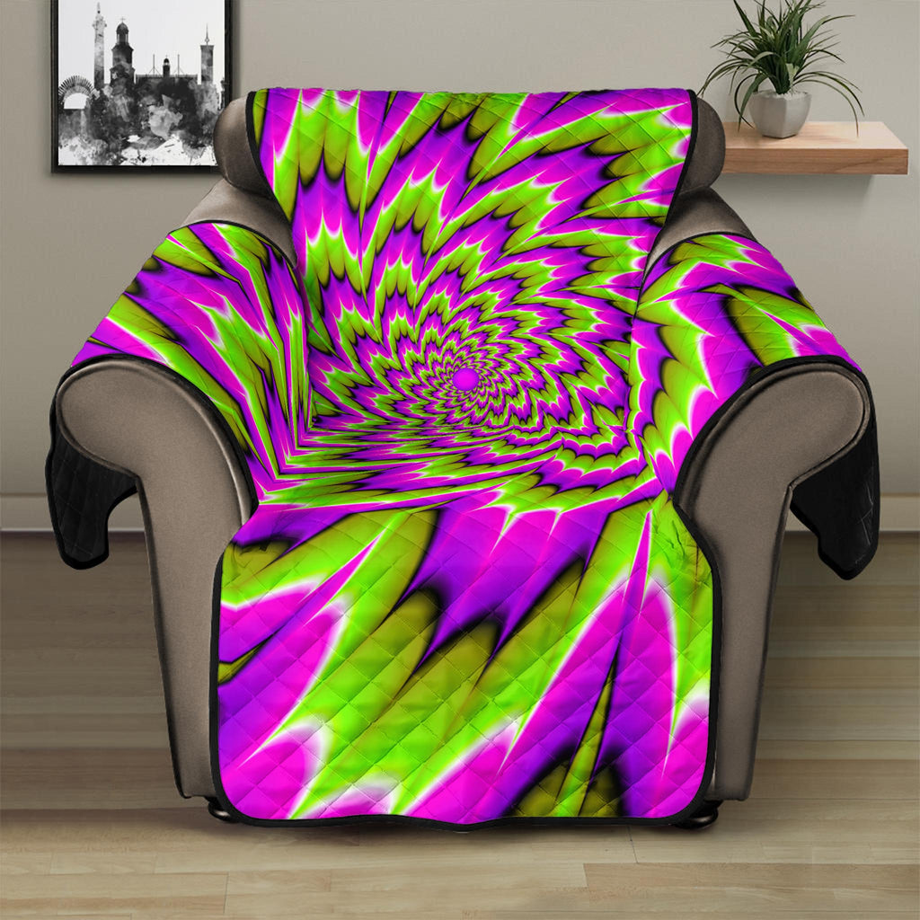 Green Explosion Moving Optical Illusion Recliner Protector