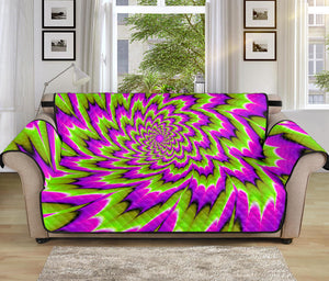 Green Explosion Moving Optical Illusion Sofa Protector