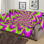 Green Explosion Moving Optical Illusion Sofa Protector