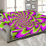 Green Explosion Moving Optical Illusion Sofa Protector