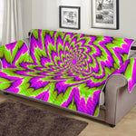 Green Explosion Moving Optical Illusion Sofa Protector