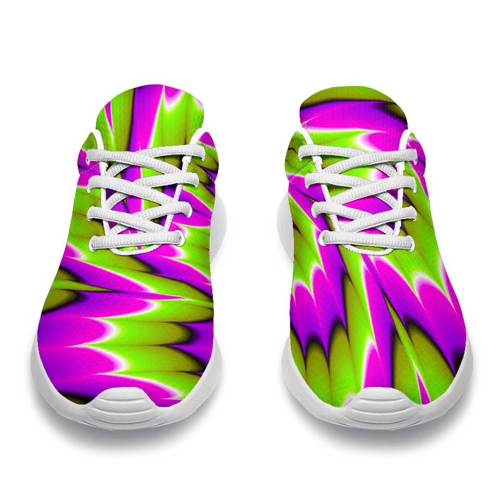 Green Explosion Moving Optical Illusion Sport Shoes GearFrost