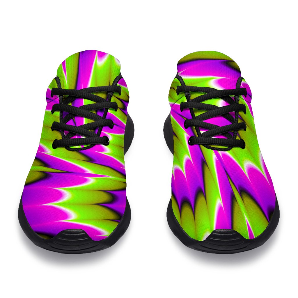 Green Explosion Moving Optical Illusion Sport Shoes GearFrost
