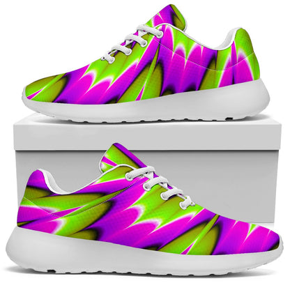 Green Explosion Moving Optical Illusion Sport Shoes GearFrost