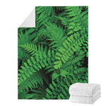 Green Fern Leaf Print Blanket