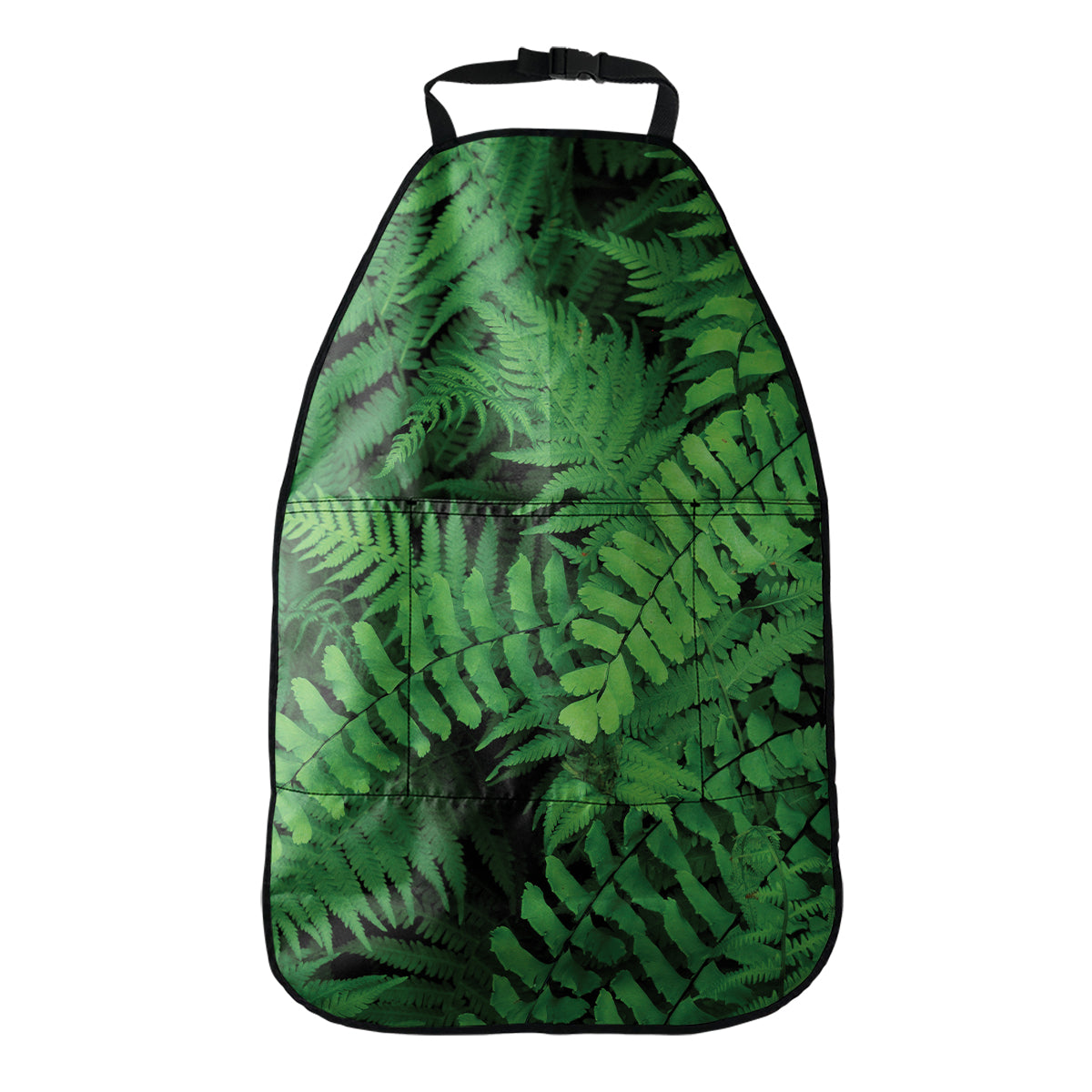 Green Fern Leaf Print Car Seat Organizers