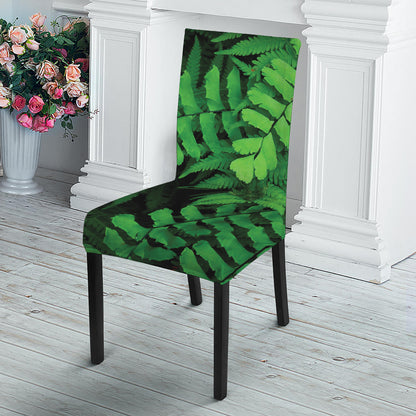 Green Fern Leaf Print Dining Chair Slipcover