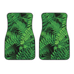 Green Fern Leaf Print Front Car Floor Mats