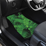 Green Fern Leaf Print Front Car Floor Mats