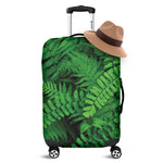 Green Fern Leaf Print Luggage Cover