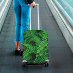 Green Fern Leaf Print Luggage Cover