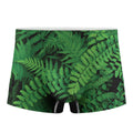 Green Fern Leaf Print Men's Boxer Briefs