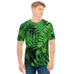 Green Fern Leaf Print Men's T-Shirt
