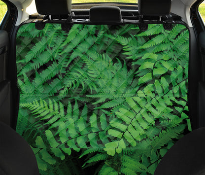 Green Fern Leaf Print Pet Car Back Seat Cover