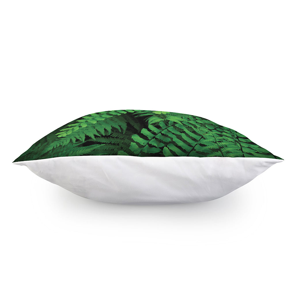 Green Fern Leaf Print Pillow Cover