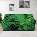 Green Fern Leaf Print Sofa Cover