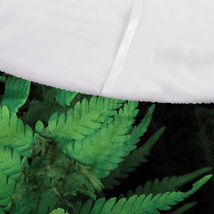 Green Fern Leaf Print Sofa Cover