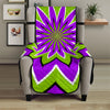 Green Flower Moving Optical Illusion Armchair Protector