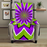 Green Flower Moving Optical Illusion Armchair Protector