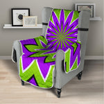 Green Flower Moving Optical Illusion Armchair Protector