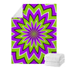 Green Flower Moving Optical Illusion Blanket