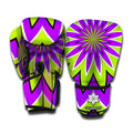 Green Flower Moving Optical Illusion Boxing Gloves