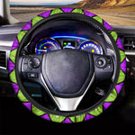 Green Flower Moving Optical Illusion Car Steering Wheel Cover