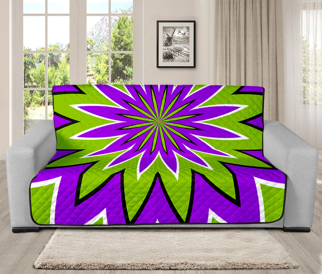 Green Flower Moving Optical Illusion Futon Protector